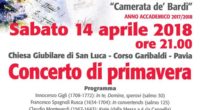 Sabato 14 aprile 2018, alle ore 21.00, presso la Chiesa Giubilare di San Luca, a Pavia (Corso Garibaldi), si terrà concerto con l’Orchestra Universitaria Camerata de’ Bardi e il Coro […]