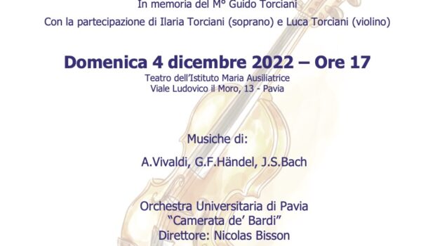 Domenica 4 dicembre 2022, alle ore 17, l’Orchestra universitaria di Pavia Camerata de’ Bardi apre la stagione musicale invernale proponendo alla cittadinanza un concerto in memoria del Maestro Guido Torciani, […]